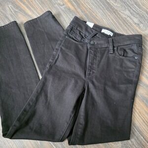 Good American Women's‎ Jeans Good Classic Crossover Skinnyish Fit Black Sz 00/24